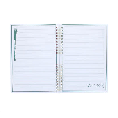 Blueprint Collections Wicked A5 Notebook, Wiro Bound, Double Sided, Elphaba and Glinda Themed, 80 Lined Sheets