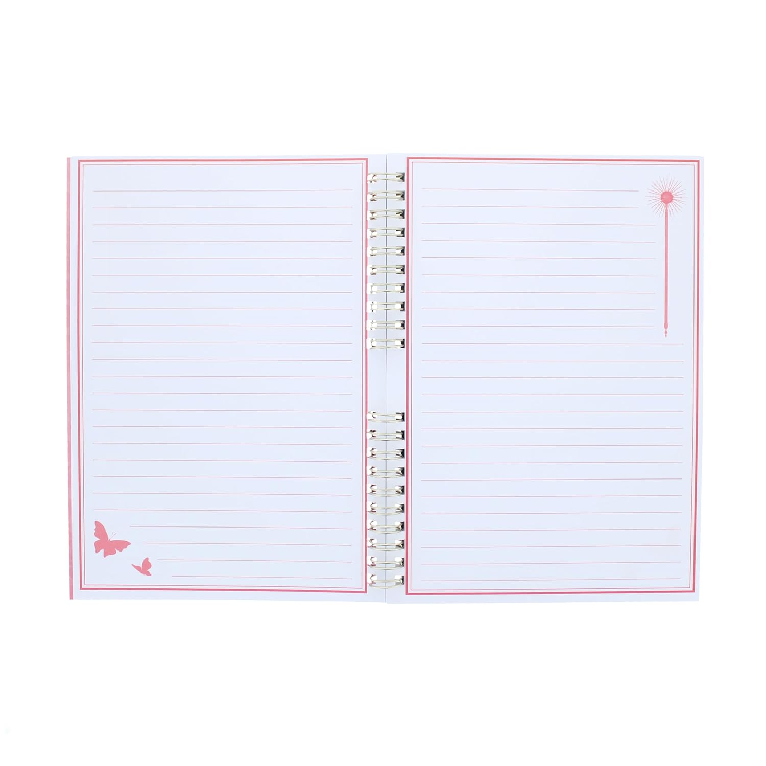 Blueprint Collections Wicked A5 Notebook, Wiro Bound, Double Sided, Elphaba and Glinda Themed, 80 Lined Sheets
