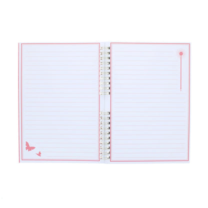 Blueprint Collections Wicked A5 Notebook, Wiro Bound, Double Sided, Elphaba and Glinda Themed, 80 Lined Sheets