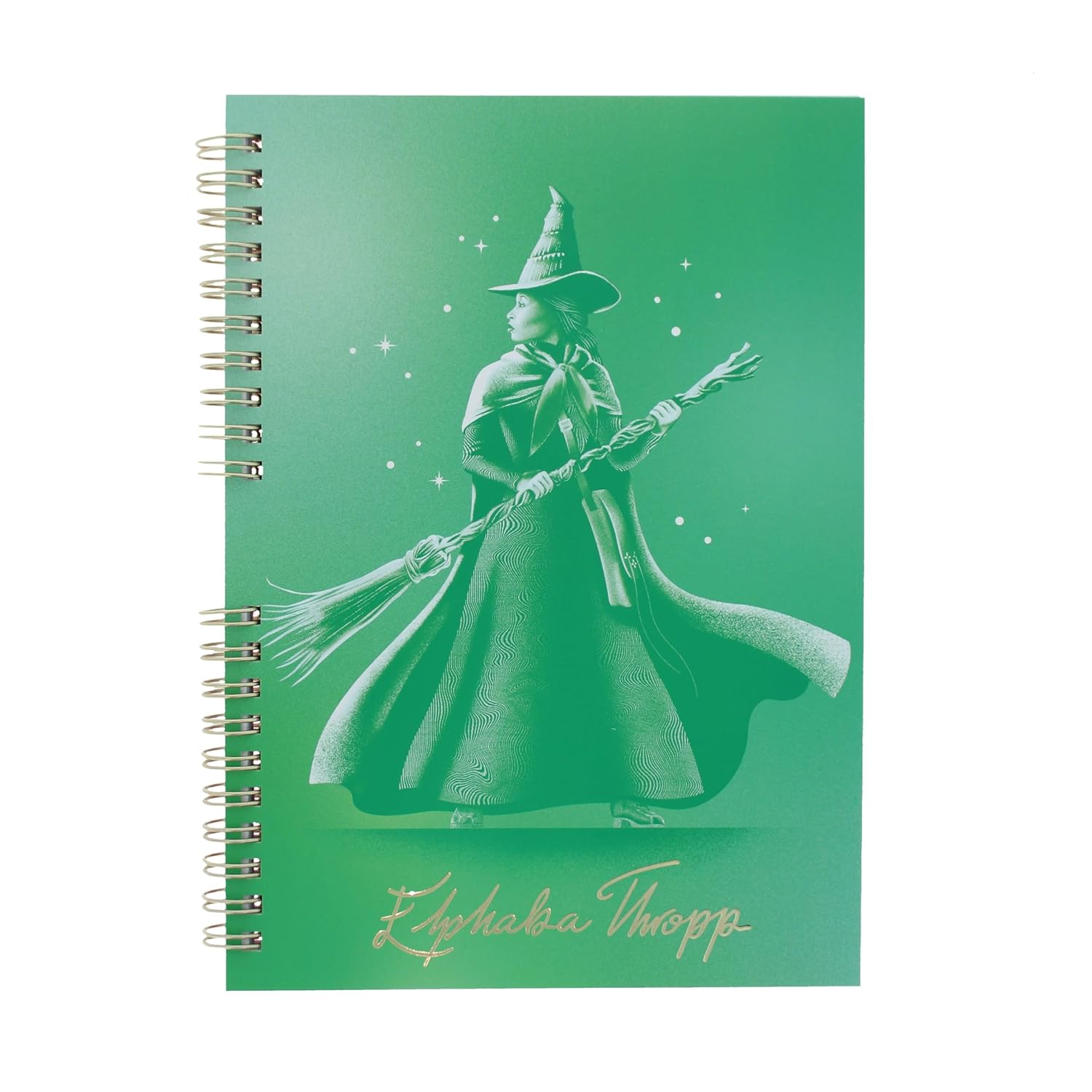 Blueprint Collections Wicked A5 Notebook, Wiro Bound, Double Sided, Elphaba and Glinda Themed, 80 Lined Sheets
