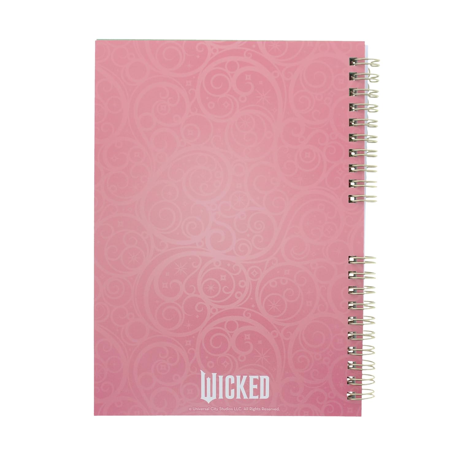 Blueprint Collections Wicked A5 Notebook, Wiro Bound, Double Sided, Elphaba and Glinda Themed, 80 Lined Sheets