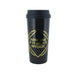 Blueprint Collections Tazza da viaggio a tema malvagio, 450 ml, nera con design in lamina d'oro