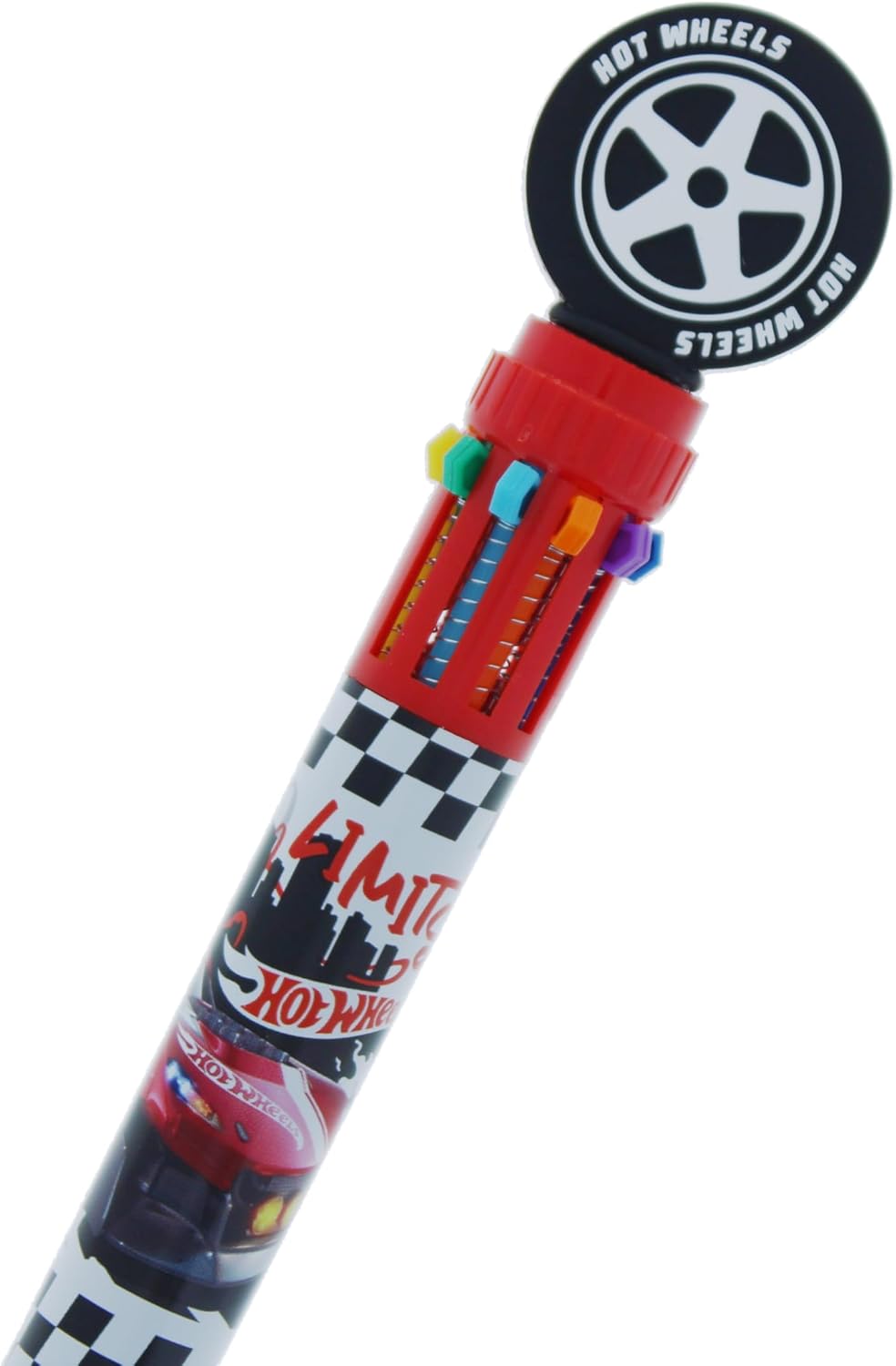 Blueprint Collections Hot Wheels Multi Colour Pen | Writing & Colouring Pen for Kids | Hot Wheels Stationery | Fun Pen for Boys | Back to School Supplies