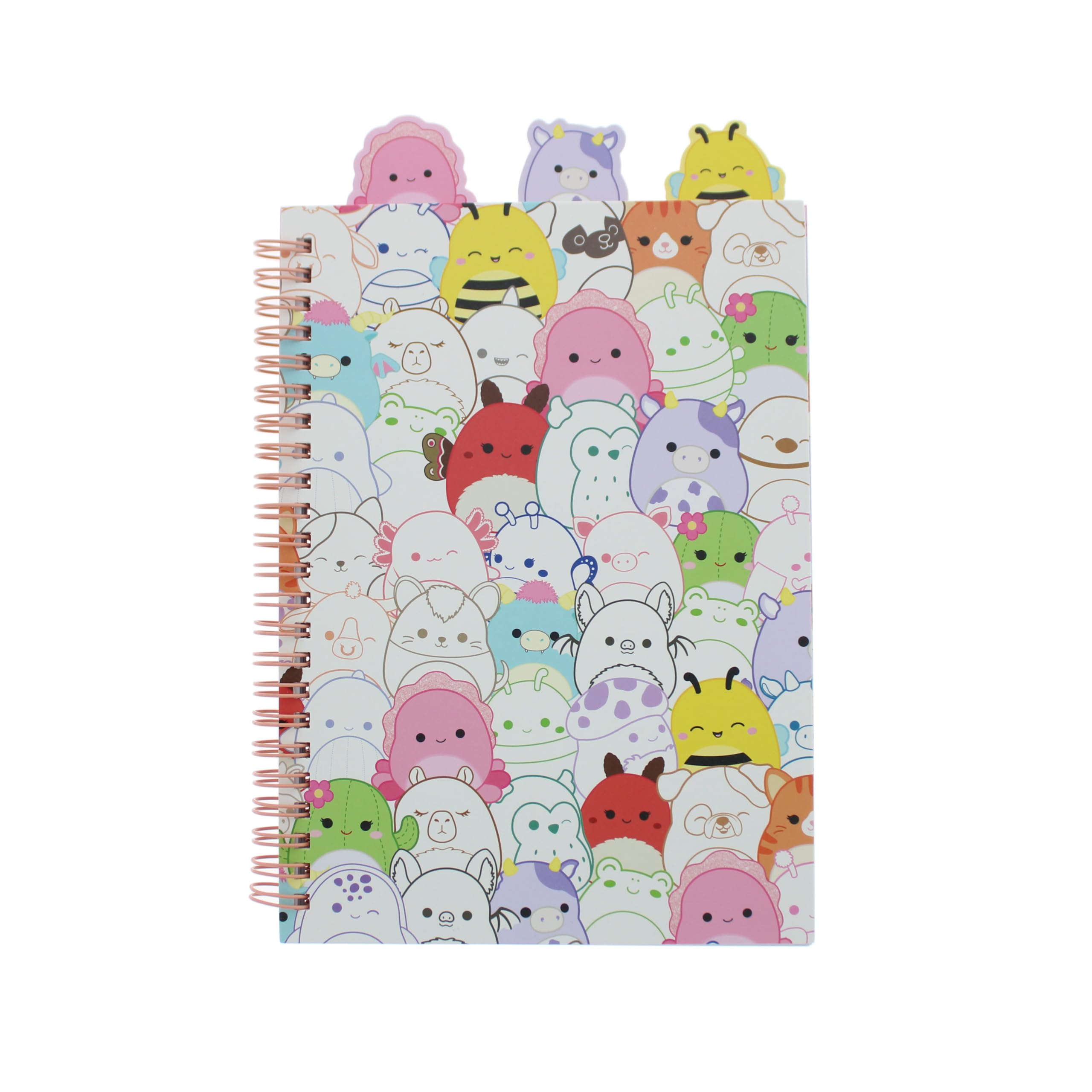 Blueprint Collections Squishmallows A5 Wirebound Notebook with Dividers, 80 Pages, Multicoloured Designs