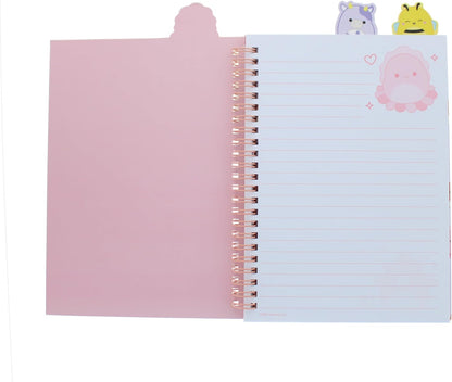 Blueprint Collections Squishmallows A5 Wirebound Notebook with Dividers, 80 Pages, Multicoloured Designs