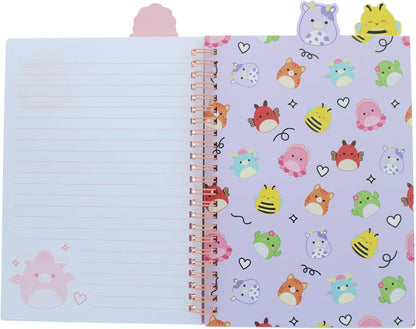 Blueprint Collections Squishmallows A5 Wirebound Notebook with Dividers, 80 Pages, Multicoloured Designs