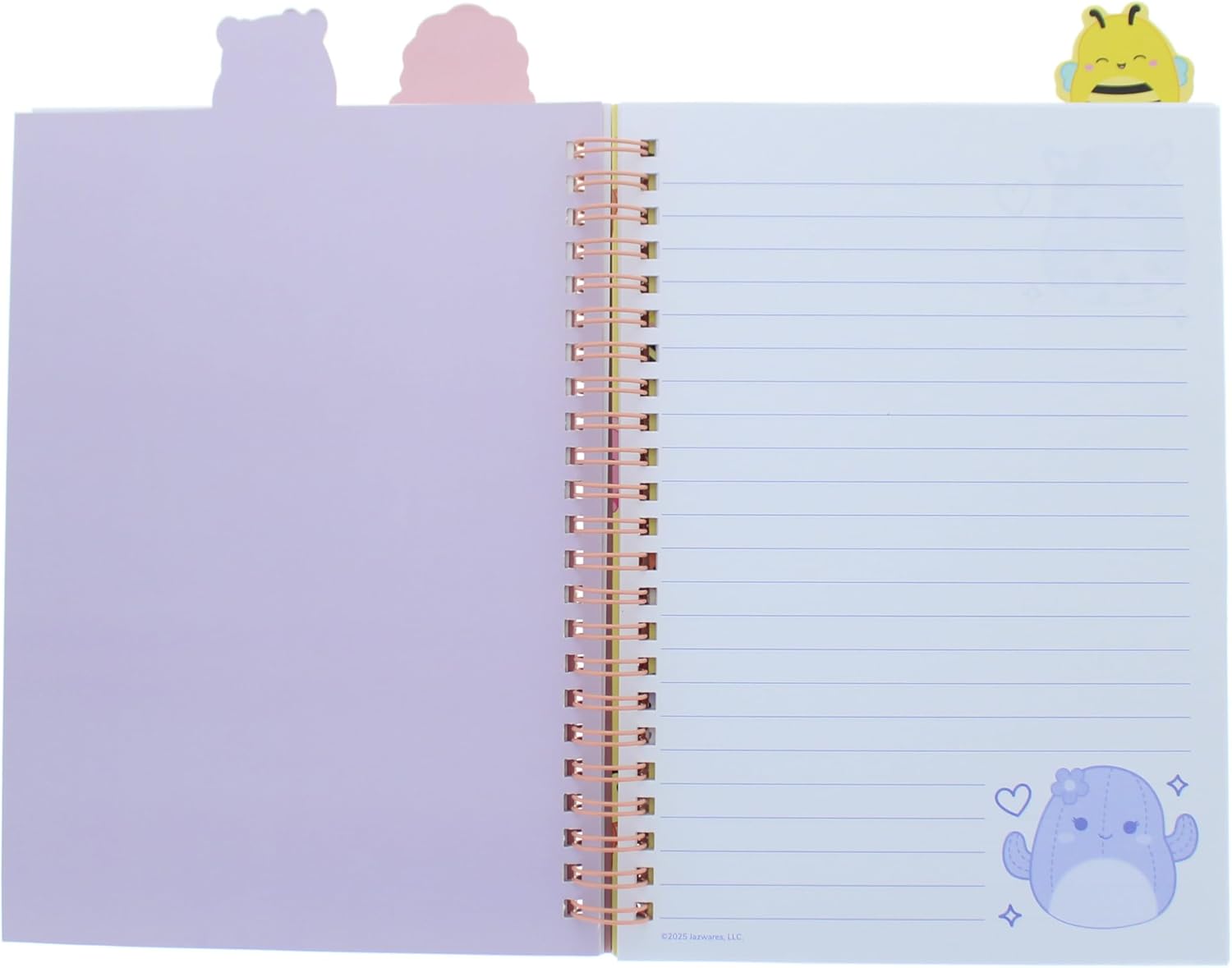 Blueprint Collections Squishmallows A5 Wirebound Notebook with Dividers, 80 Pages, Multicoloured Designs