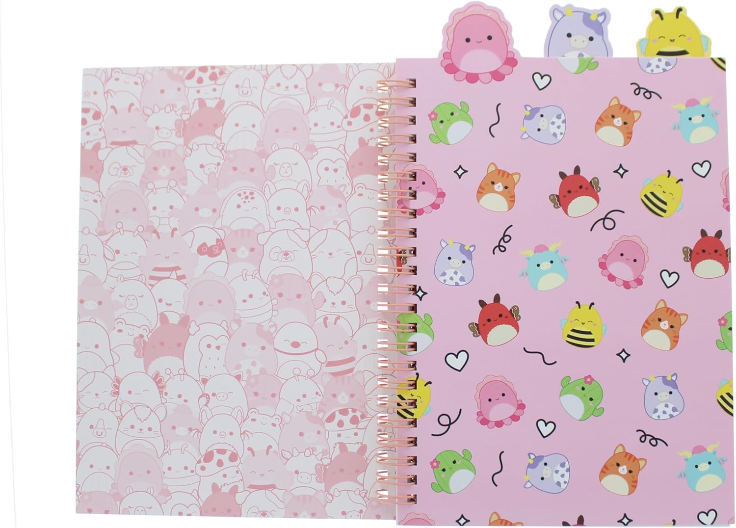 Blueprint Collections Squishmallows A5 Wirebound Notebook with Dividers, 80 Pages, Multicoloured Designs