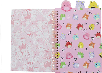 Blueprint Collections Squishmallows A5 Wirebound Notebook with Dividers, 80 Pages, Multicoloured Designs