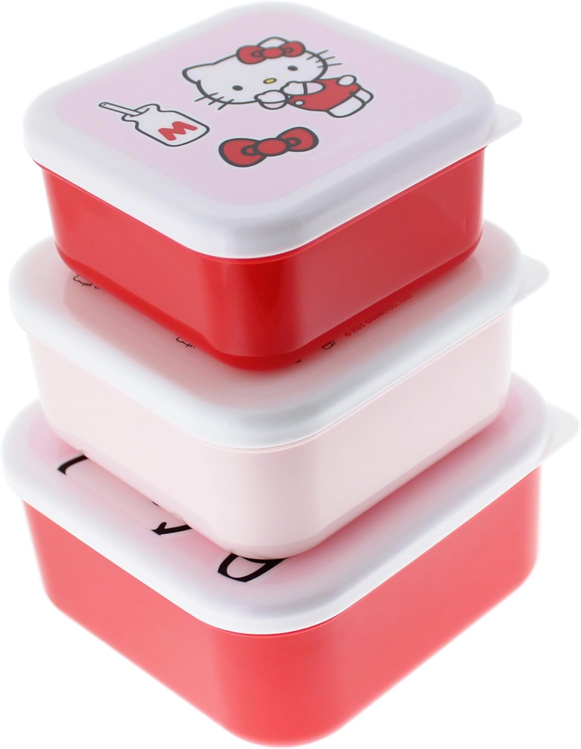 Blueprint Collections Hello Kitty - Macetas de almacenamiento para niños | Juego de 3 recipientes apilables | Papelería y regalos de Hello Kitty