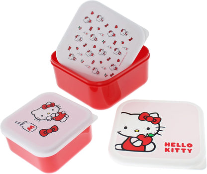 Blueprint Collections Hello Kitty - Macetas de almacenamiento para niños | Juego de 3 recipientes apilables | Papelería y regalos de Hello Kitty