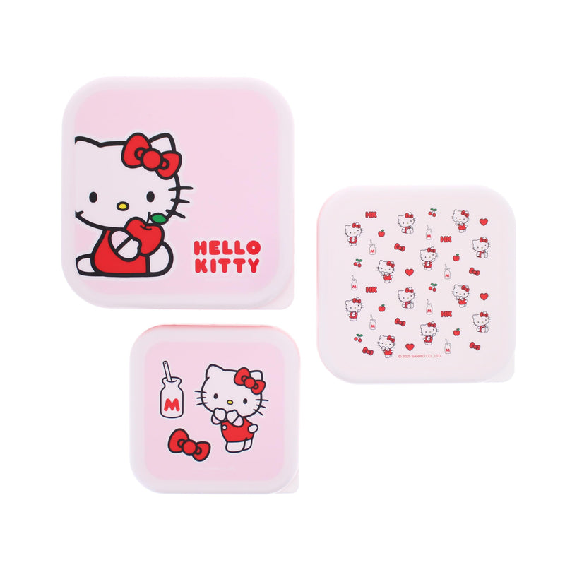 Blueprint Collections Hello Kitty - Macetas de almacenamiento para niños | Juego de 3 recipientes apilables | Papelería y regalos de Hello Kitty