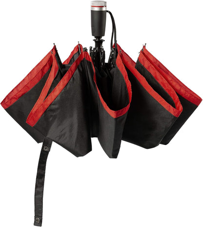 Hugo BOSS Gear Red Pocket Umbrella - Ultra Lightweight and Extra Strong with Rust and Scratch Protection