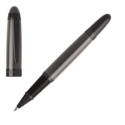 BOSS Hugo ICON Rollerball Pen Grey Grey Rollerball Pen - Premium & Stylish - Medium Nib Available in Ballpoint Pen, Roller Ball and Feather