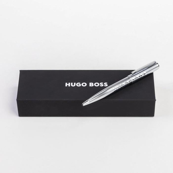 Hugo Boss Ballpoint Pen Label Chrome