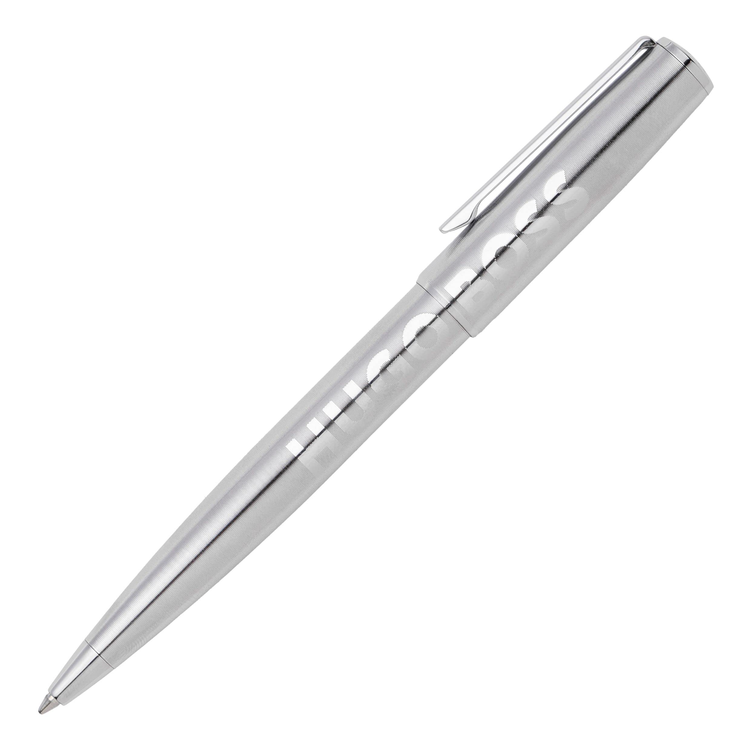 Hugo Boss Ballpoint Pen Label Chrome