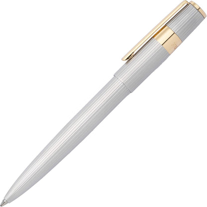 Hugo Boss Gear Pinstripe Ballpoint Pen Silver/Gold