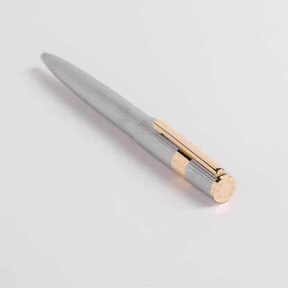 Hugo Boss Gear Pinstripe Ballpoint Pen Silver/Gold