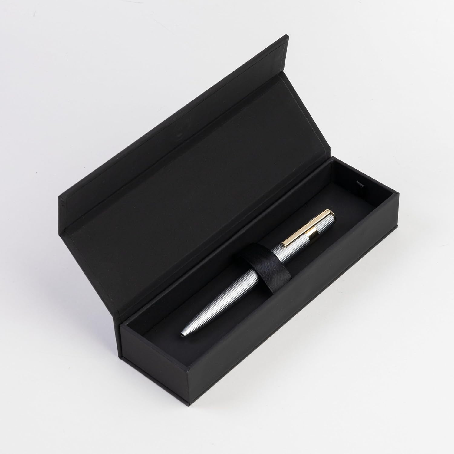 Hugo Boss Gear Pinstripe Ballpoint Pen Silver/Gold