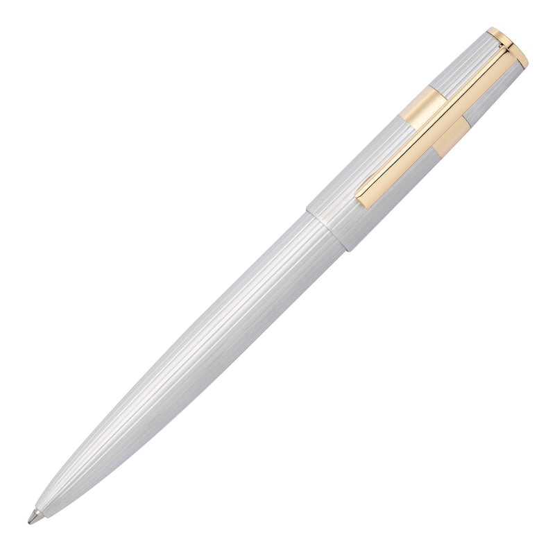 Hugo Boss Gear Pinstripe Ballpoint Pen Silver/Gold