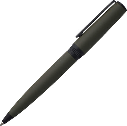 Hugo Boss Writing Set Ballpoint Pen Gear Matrix Khaki and A5 Notepad Essential Gear Matrix Khaki Dots in Gift Box HPBH974T