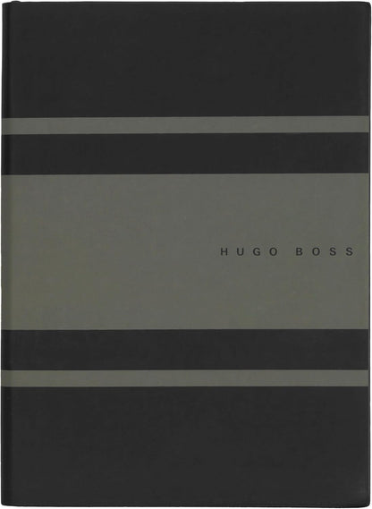 Hugo Boss Writing Set Ballpoint Pen Gear Matrix Khaki and A5 Notepad Essential Gear Matrix Khaki Dots in Gift Box HPBH974T