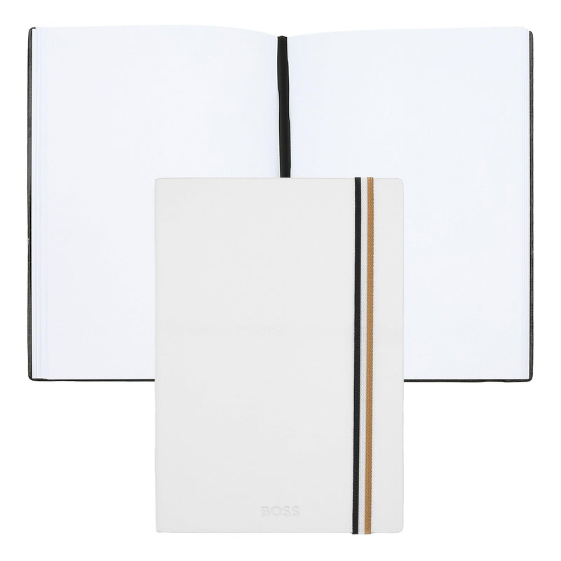 Hugo Boss Iconic Notebook A5 (Blank, White