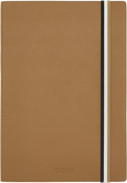 HUGO BOSS Cuaderno Iconic A5 (blanco, camel