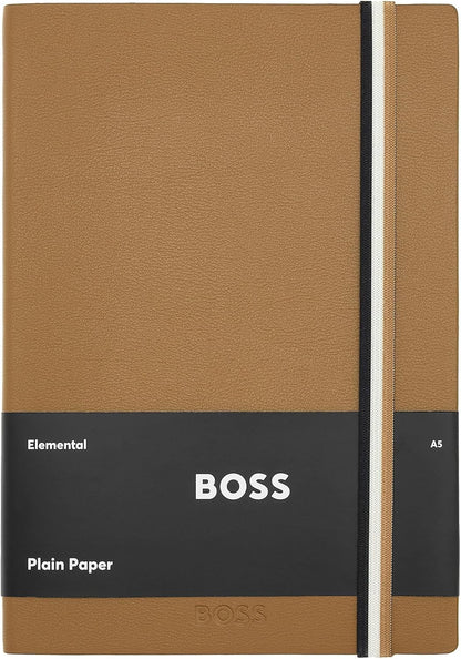HUGO BOSS Cuaderno Iconic A5 (blanco, camel