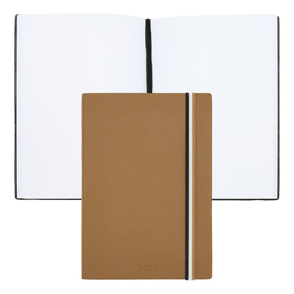 HUGO BOSS Cuaderno Iconic A5 (blanco, camel