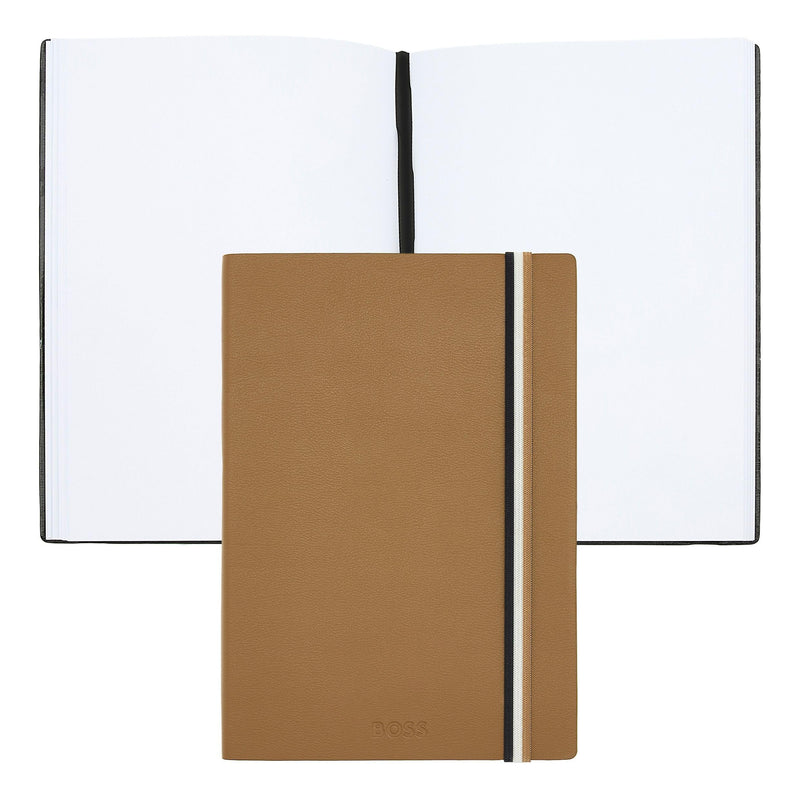 HUGO BOSS Cuaderno Iconic A5 (blanco, camel