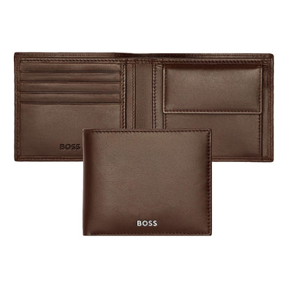 Portemonnee Classic Smooth, koffie, 17, Klassiek