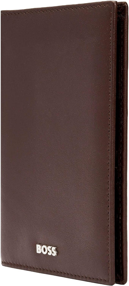 BOSS HUGO Classic Smooth Passport Case Brown