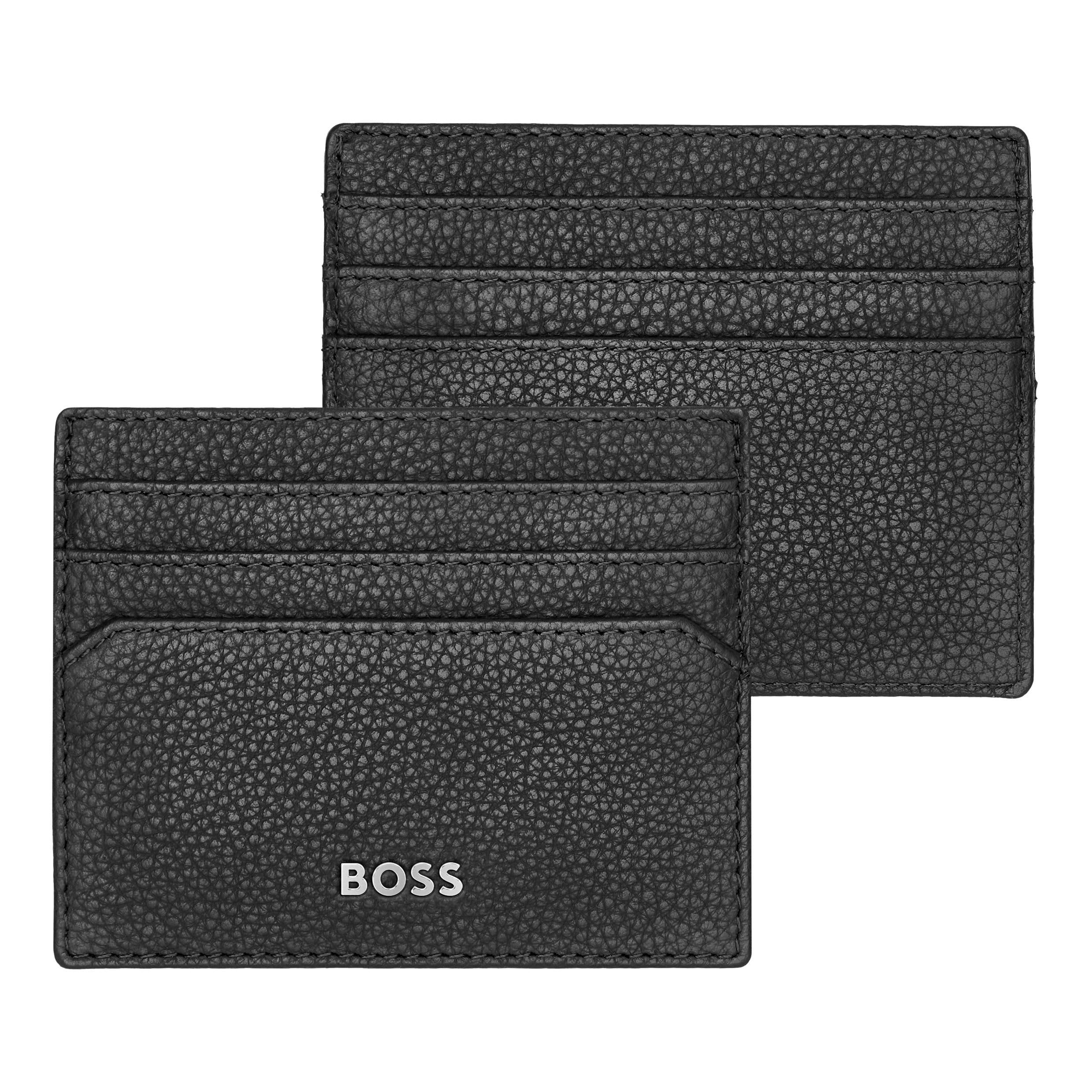 BOSS HUGO Classic Grained Card Holder Black
