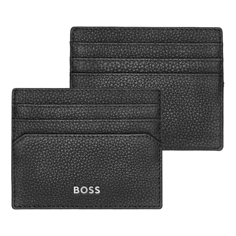 BOSS HUGO Classic Grained Card Holder Black