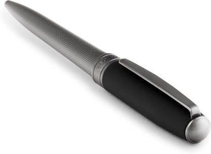 BOSS Hugo Essential Active Ballpoint Pen Made of Brass, Ink Colour Blue, 14 cm, 39 g (Black