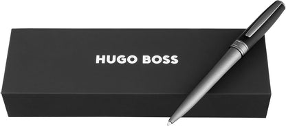 BOSS Hugo Essential Active Ballpoint Pen Made of Brass, Ink Colour Blue, 14 cm, 39 g (Black