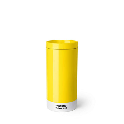 Copenhagen Design Pantone to Go, Stainless Steel Travel Mug/Thermo Cup, 430 ml, Yellow 012 C, 1 Count (Pack of 1