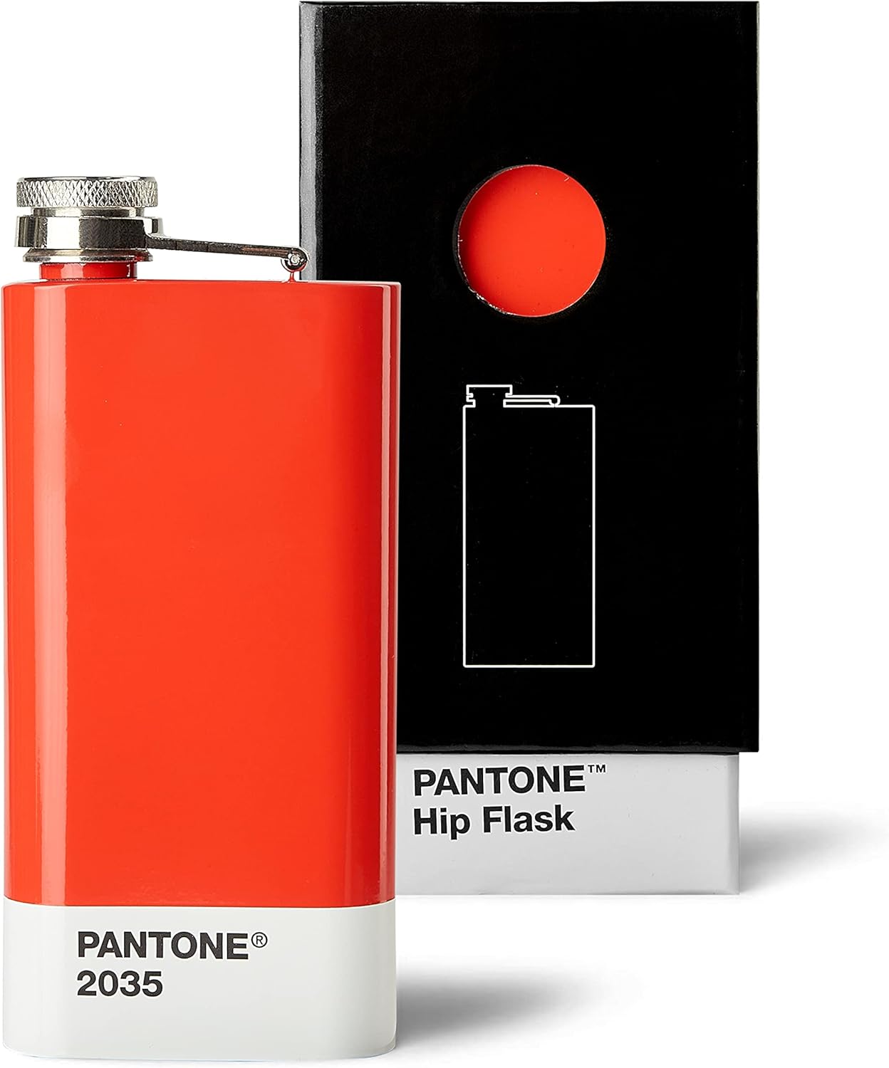 Pantone 101112035 Red 2035 Hip Flask Stainless Steel