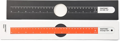 Pantone Spring Steel Ruler 30 cm and 12 Inches Ideal for Office and Teaching Orange 021 C