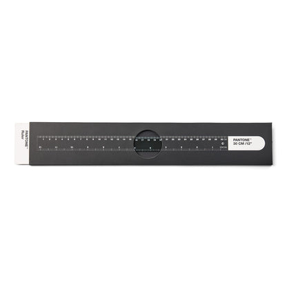 PANTONE Spring Steel Ruler 30 cm and 12 Inches Ideal for Office and Teaching Black 419