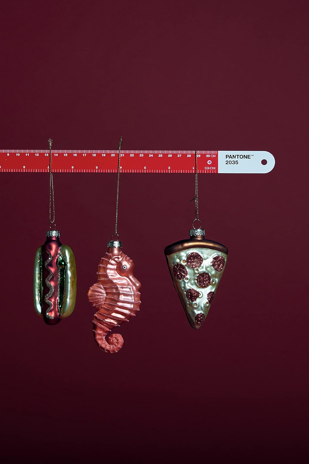 Copenhagen Design Pantone Ruler Steel 30 cm-Red, One Size