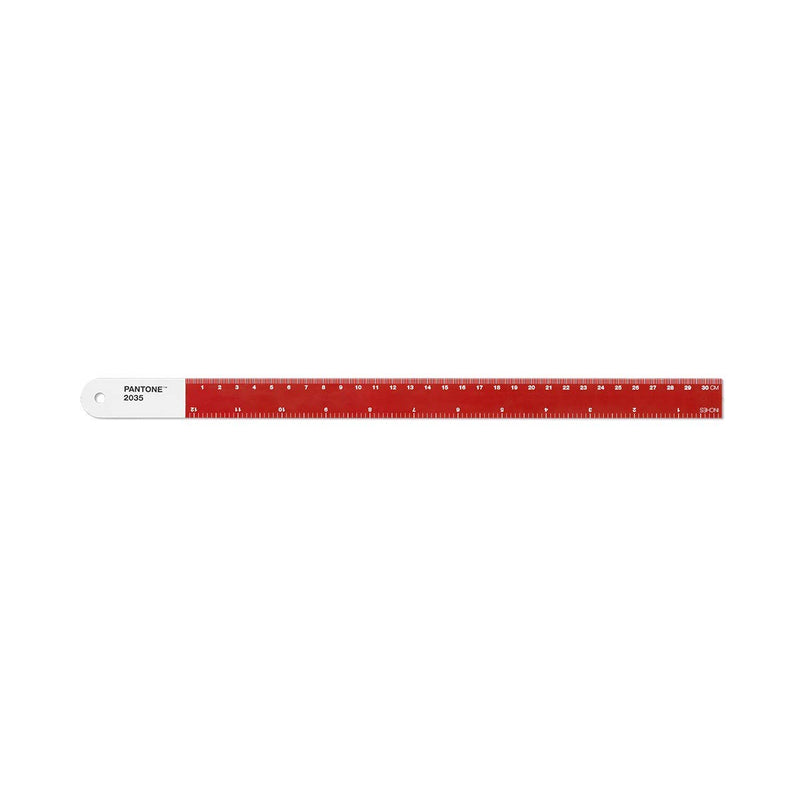Copenhagen Design Pantone Ruler Steel 30 cm-Red, One Size