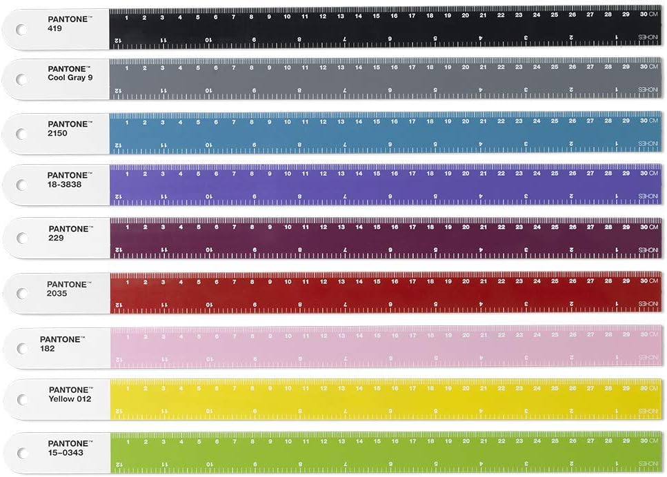 Copenhagen Design Pantone Ruler Steel 30 cm-Red, One Size