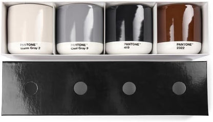 Pantone Latte Thermo Cup, 220ml, 4 pack - Black, Brown, Warm Grey, Cool Grey