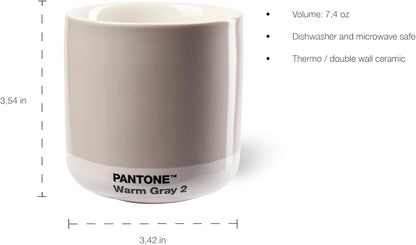 Pantone Latte Thermo Cup, 220ml, 4 pack - Black, Brown, Warm Grey, Cool Grey