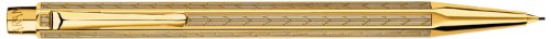 Caran D' Ache Chevron Gold Plated Ecridor Gold Plated Chevron 0.5mm Pencil, Large Engraving Space (0004.408