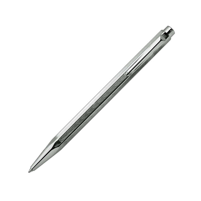 Caran d' Ache Ecridor Chevron Rhodium Ballpoint Pen, Silver,108388