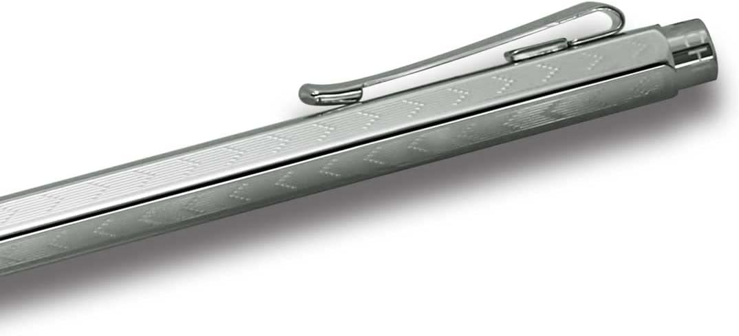 Caran d' Ache Ecridor Chevron Rhodium Ballpoint Pen, Silver,108388