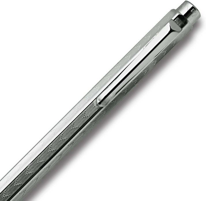 Caran d' Ache Ecridor Chevron Rhodium Ballpoint Pen, Silver,108388